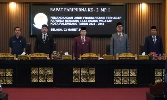 Rapurna DPRD Kota Palembang ke-2 MP I Tahun 2023, Fraksi-fraksi Sampaikan Pandangan Umum Terhadap Rencana Tata Ruang Kota Palembang