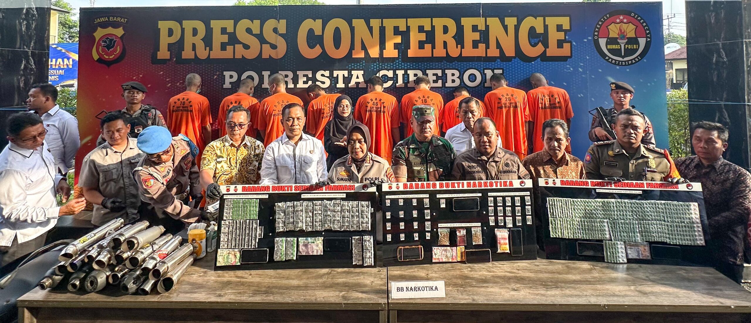 Polresta Cirebon Ungkap 7 Kasus Narkoba dalam Sepekan, 9 Tersangka Diamankan