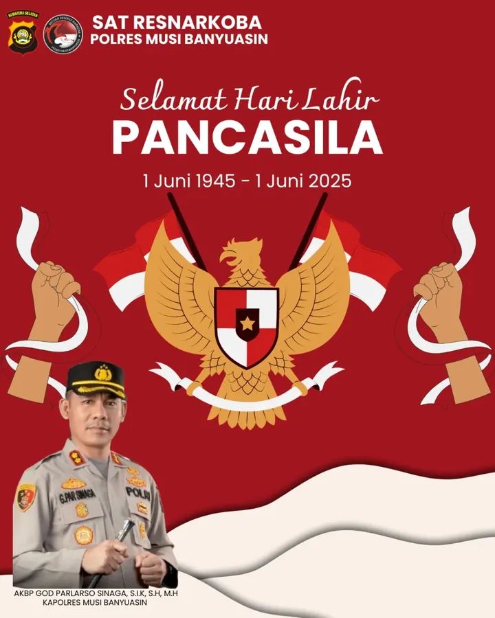 Kapolres Musi Banyuasin Mengucapkan : Selamat Hari Lahir PANCASILA