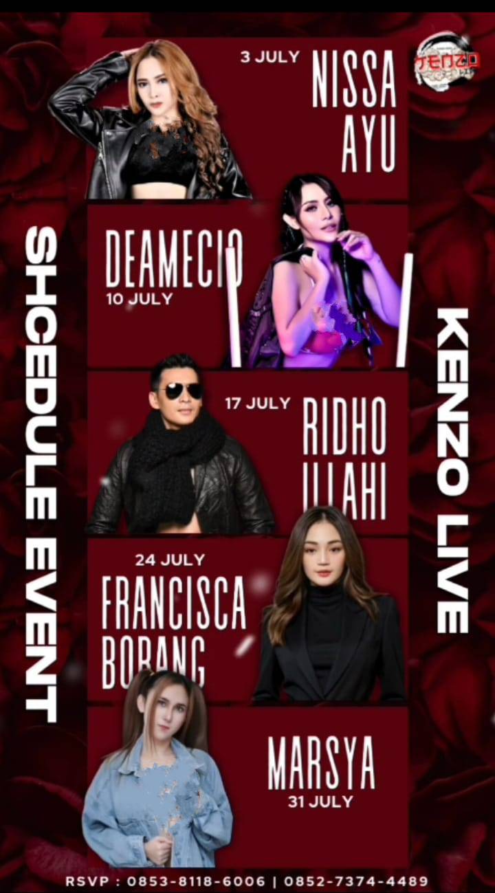 Berikut Jadwal  Event Spektakuler  Kenzo Live Rajawali Sepanjang July