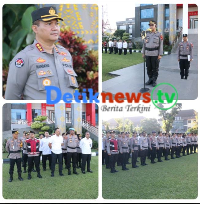 Kabid Dokkes Polda Sumsel Kombes Pol Dr. Ubaidillah, MARS Pimpin Langsung Apel Pagi