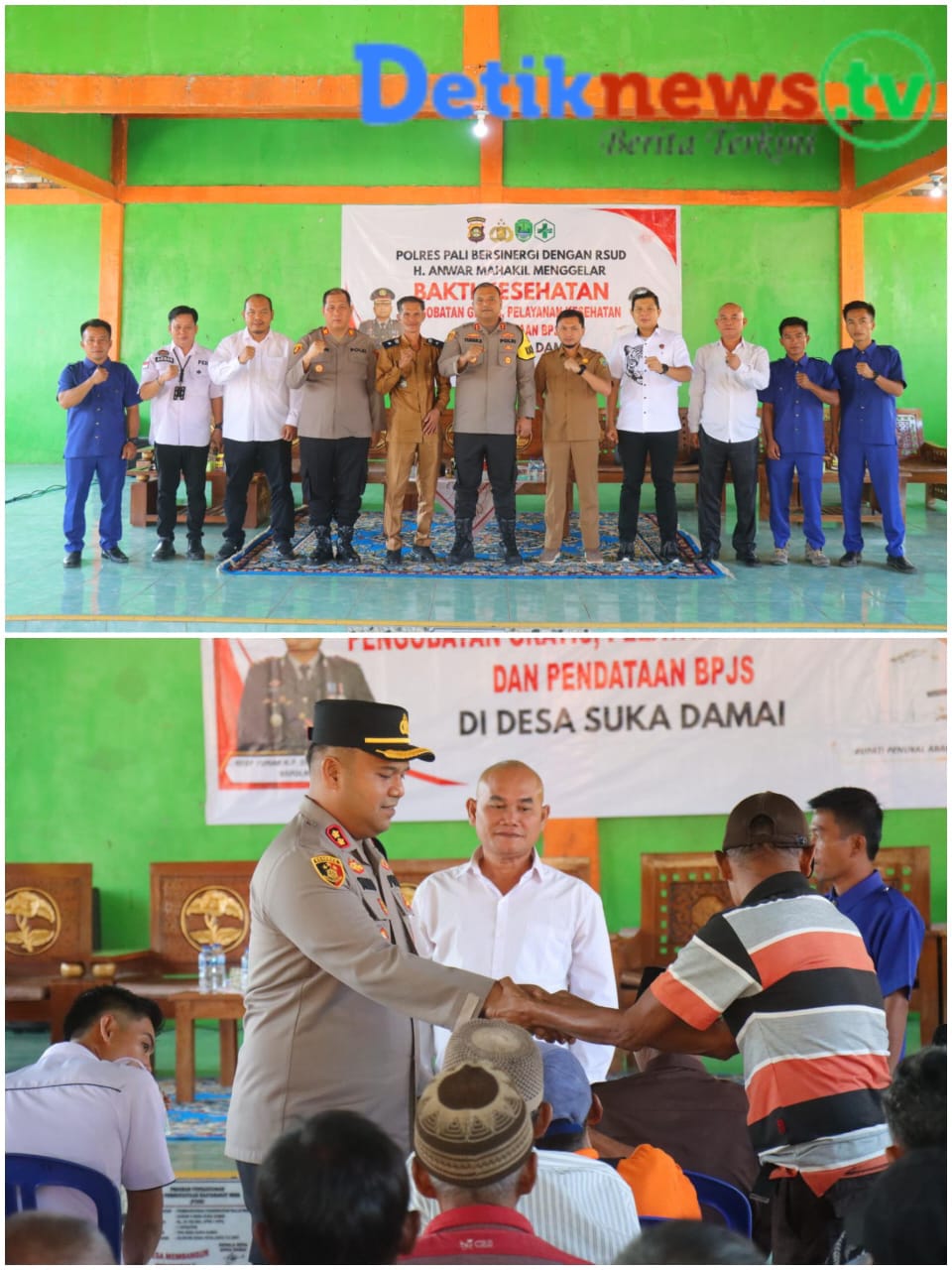 POLRES PALI Bersinergi RSUD H. Anwar Mahakil Gelar Bakti Kesehatan di Desa Suka Damai