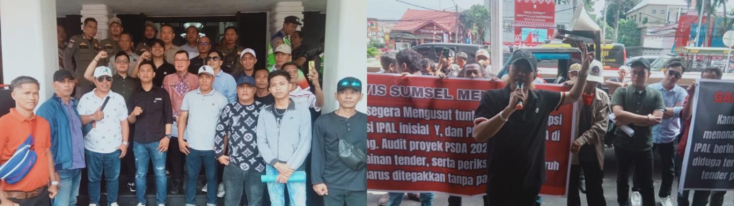 GASM Gelar Aksi di Kantor Wali Kota Palembang, Tuntut Penyelidikan Dugaan Korupsi Proyek IPAL dan PSDA