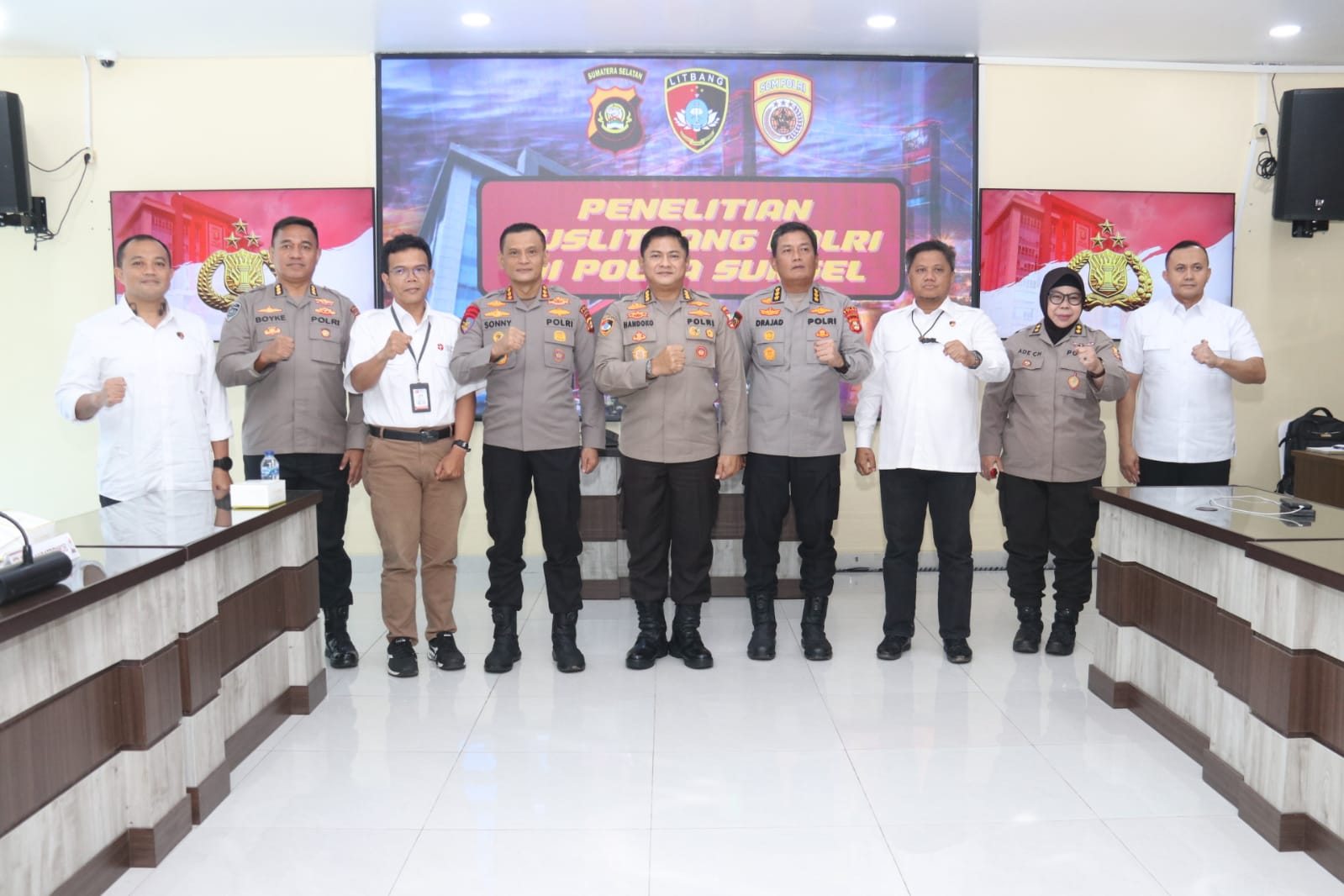 Puslitbang Polri Kaji Kesiapan SDM Hadapi E-MP Melalui Penelitian di Mapolda Sumsel