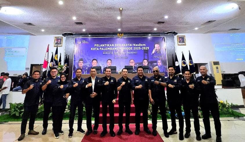 Pelantikan Bahu Partai Nasdem Kota Palembang, Teguhkan Komitmen Penegakan Keadilan Hukum