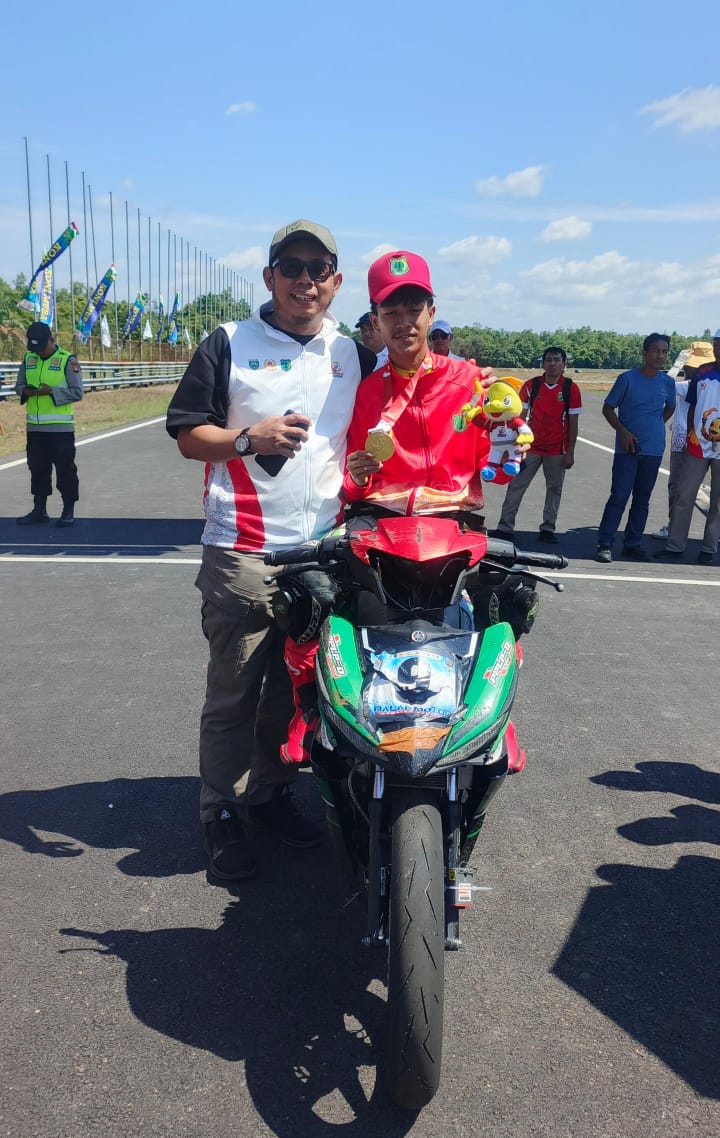 Sekum KONI Sumsel Kalungkan Medali di Cabor Balap Motor Porprov XV Muba