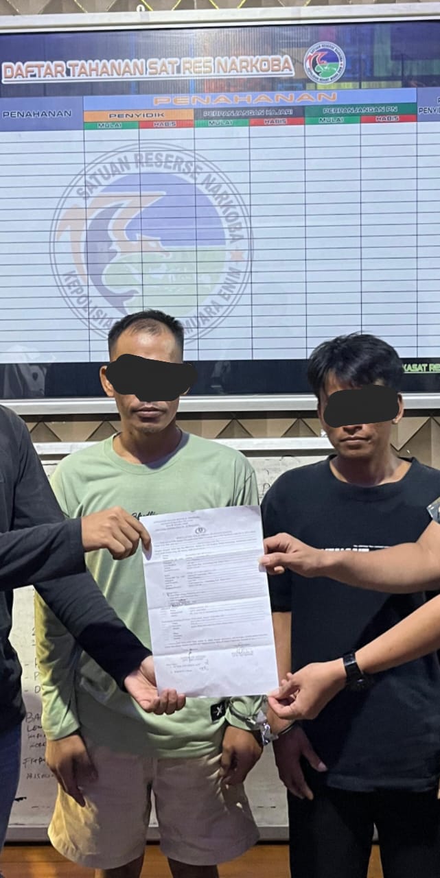 Penyidik Polsek Gelumbang Serahkan Tersangka dan Barang Bukti ke Polres Muara Enim