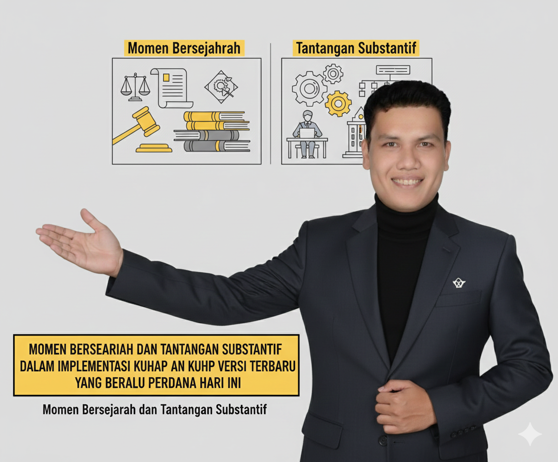 Momen Bersejarah dan Tantangan Substantif dalam Implementasi KUHAP dan KUHP Versi Terbaru yang Berlaku Perdana Hari Ini
