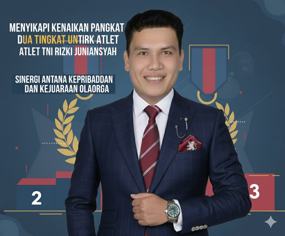 MENYIKAPI KENAIKAN PANGKAT DUA TINGKAT UNTUK ATLET TNI RIZKI JUNIANSYAH: SINERGI ANTARA KEPRIBADIAN PERTAHANAN DAN KEJUARAAN OLAHRAGA