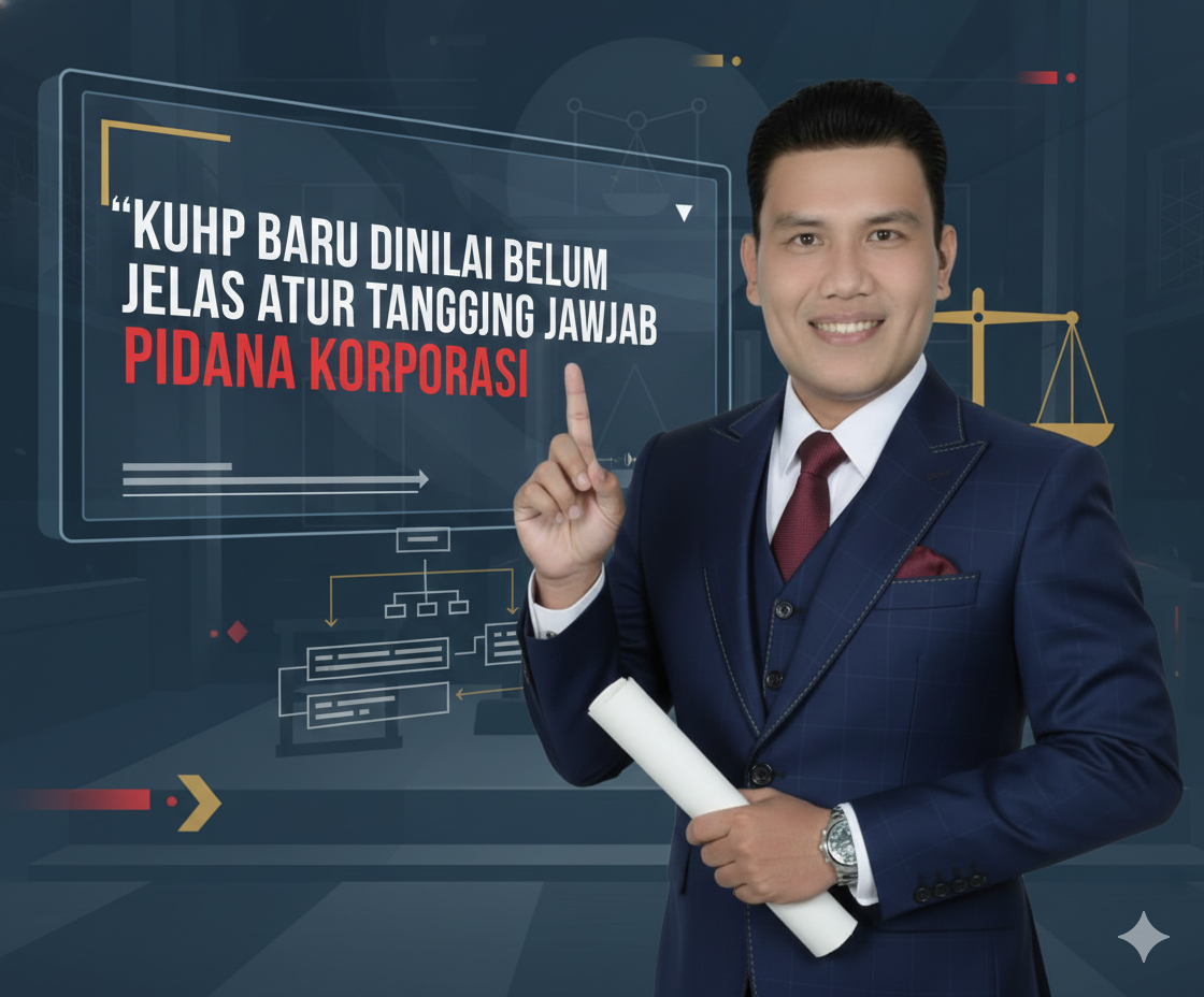 KUHP Baru Dinilai Belum Jelas Atur Tanggung Jawab Pidana Korporasi: Tantangan Normatif dalam Menghadapi Realitas Kriminalitas Perusahaan Modern