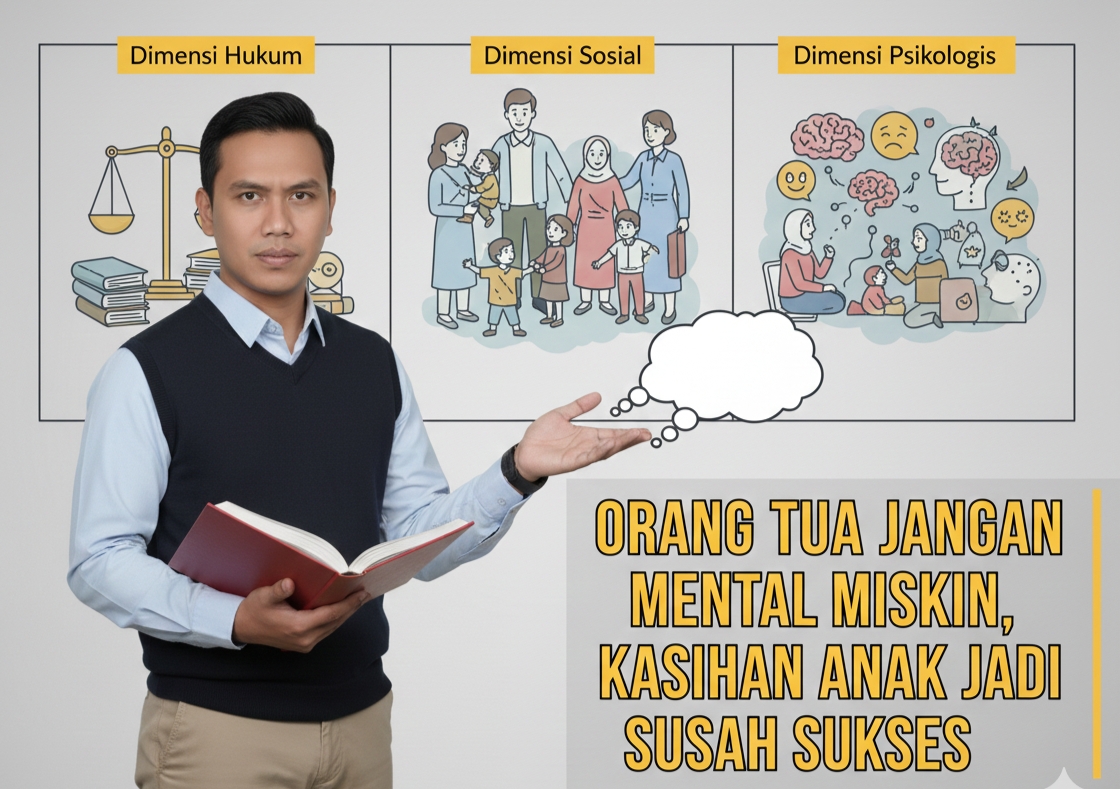Dimensi Hukum, Sosial, dan Psikologis dalam “Orang Tua Jangan Mental Miskin, Kasihan Anak Jadi Susah Sukses”