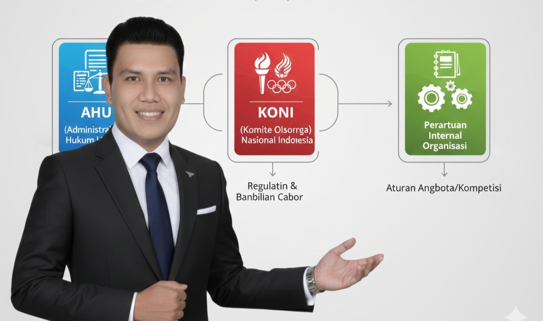إدارة المنظمات الرياضية في إندونيسيا: التمييز بين وظائف الجهاز العام لإدارة الشؤون القانونية (AHU) واللجنة الأولمبية الوطنية الإندونيسية (KONI) واللوائح الداخلية”