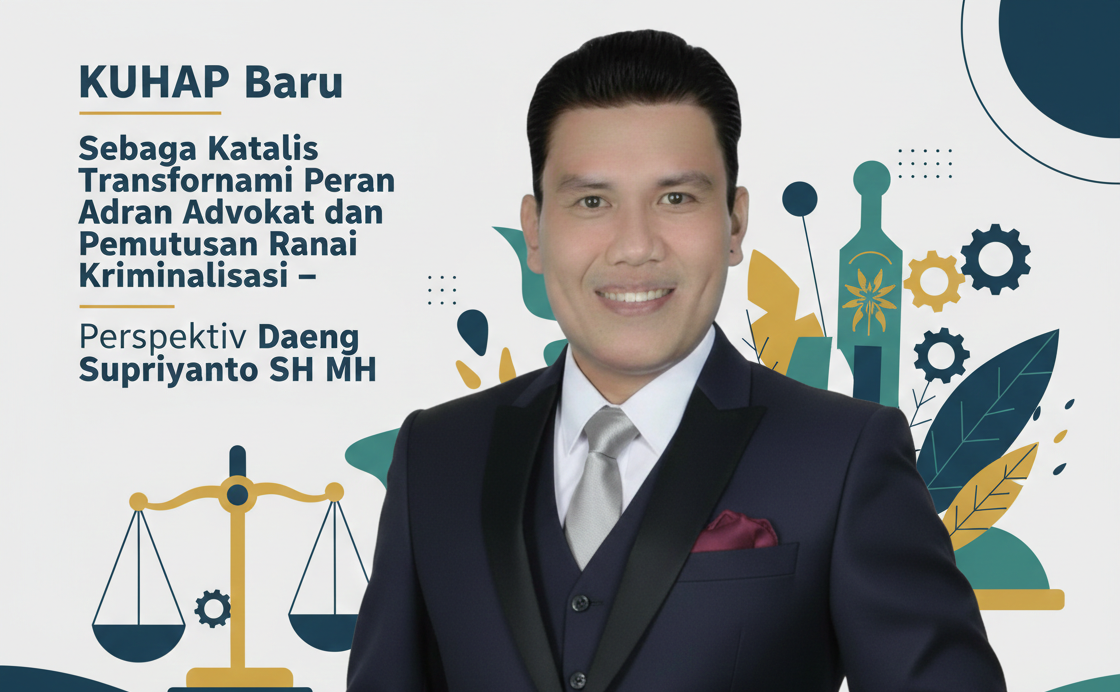 KUHAP Baru Sebagai Katalis Transformasi Peran Advokat dan Pemutusan Rantai Kriminalisasi – Perspektif Daeng Supriyanto SH MH