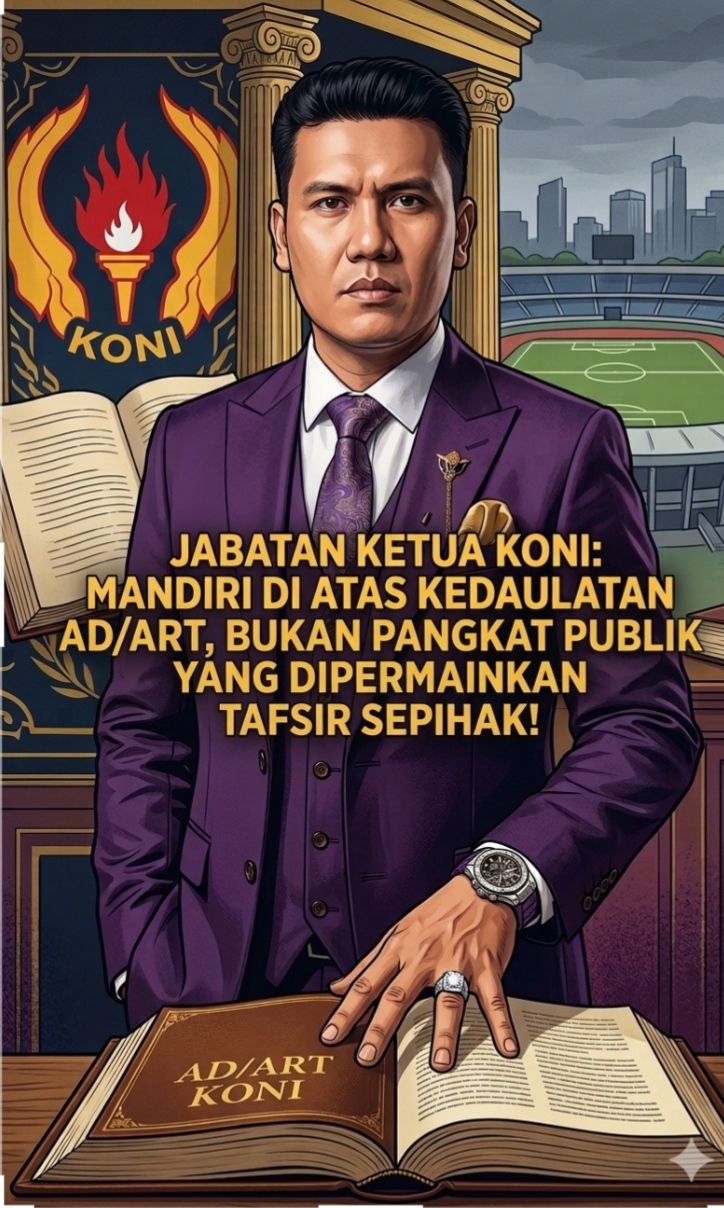 JABATAN KETUA KONI: MANDIRI DI ATAS KEDAULATAN AD/ART, BUKAN PANGKAT PUBLIK YANG DIPERMAINKAN TAFSIR SEPIHAK!