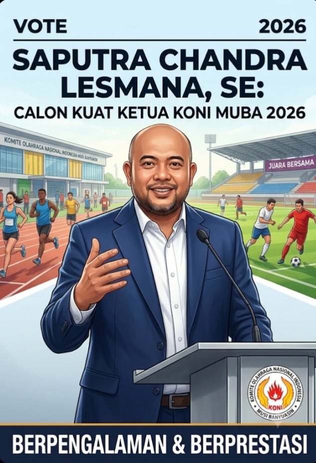 Saputra Chandra Lesmana, SE: Calon Kuat Ketua KONI Muba 2026 Berpengalaman dan Berprestasi