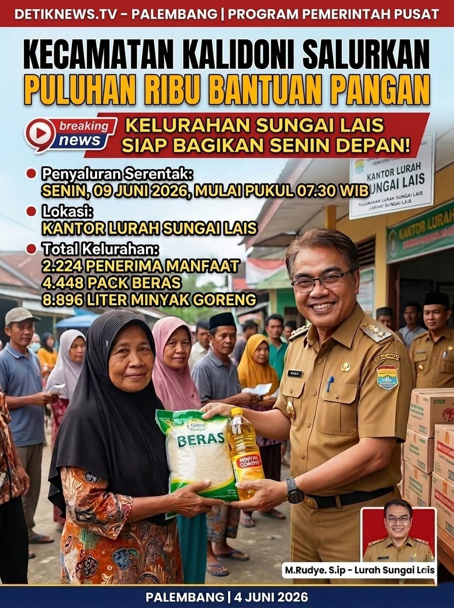 Kecamatan Kalidoni Salurkan Puluhan Ribu Bantuan Pangan Program Pemerintah Pusat, Kelurahan Sungai Lais Siap Bagikan Senin Depan