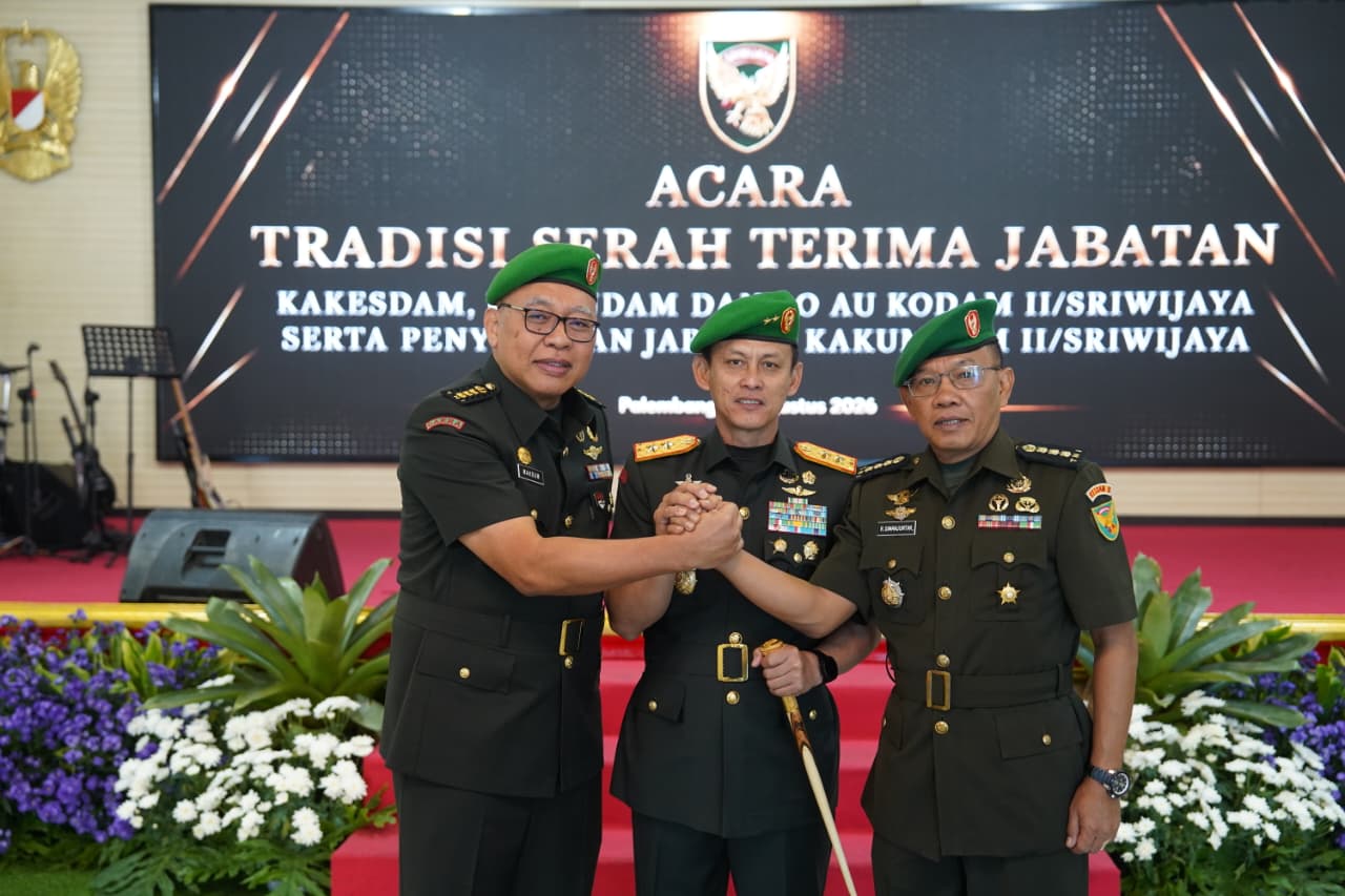 Pangdam II/Sriwijaya Beri Apresiasi Pejabat Lama dan Sambut Pejabat Baru di Makodam