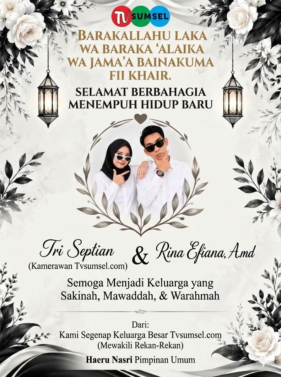 Biasa Ambil Gambar Orang, Kamerawan Tvsumsel Ini Malah Jadi Objek Foto di Pelaminan!